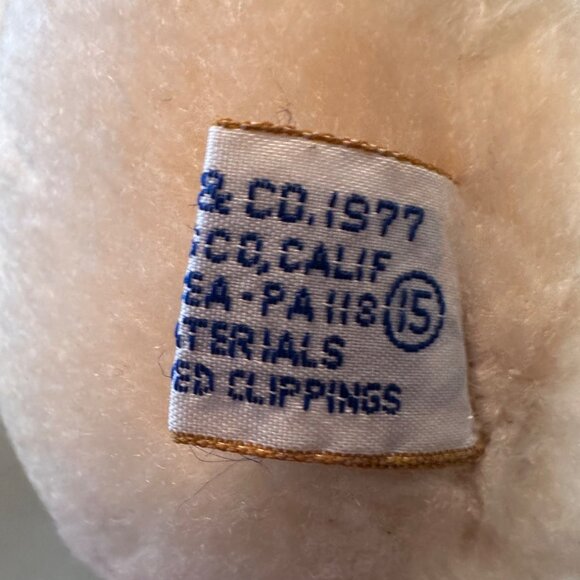 Dakin Wind Up Musical Bear Plush Vintage 1977 Teddy Cream Beige Lullaby 8" - Picture 5 of 8